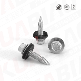 六角華司復合尖尾螺釘6X25+連體墊片